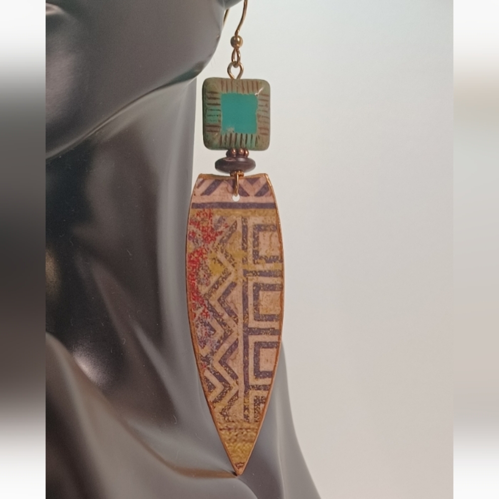 Large Sphere Paper Earrings
